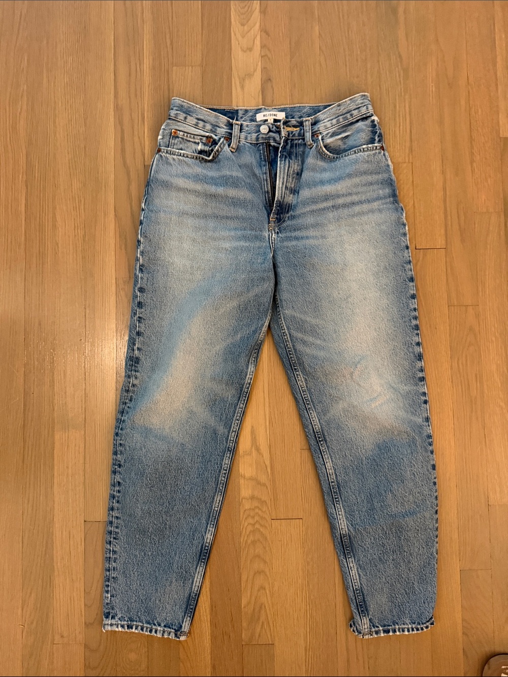 Re/Done Women's Relaxed Light Blue Jeans